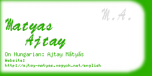 matyas ajtay business card